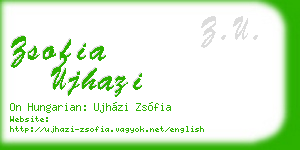 zsofia ujhazi business card