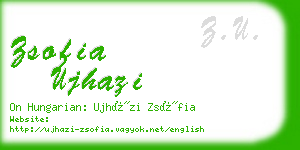 zsofia ujhazi business card